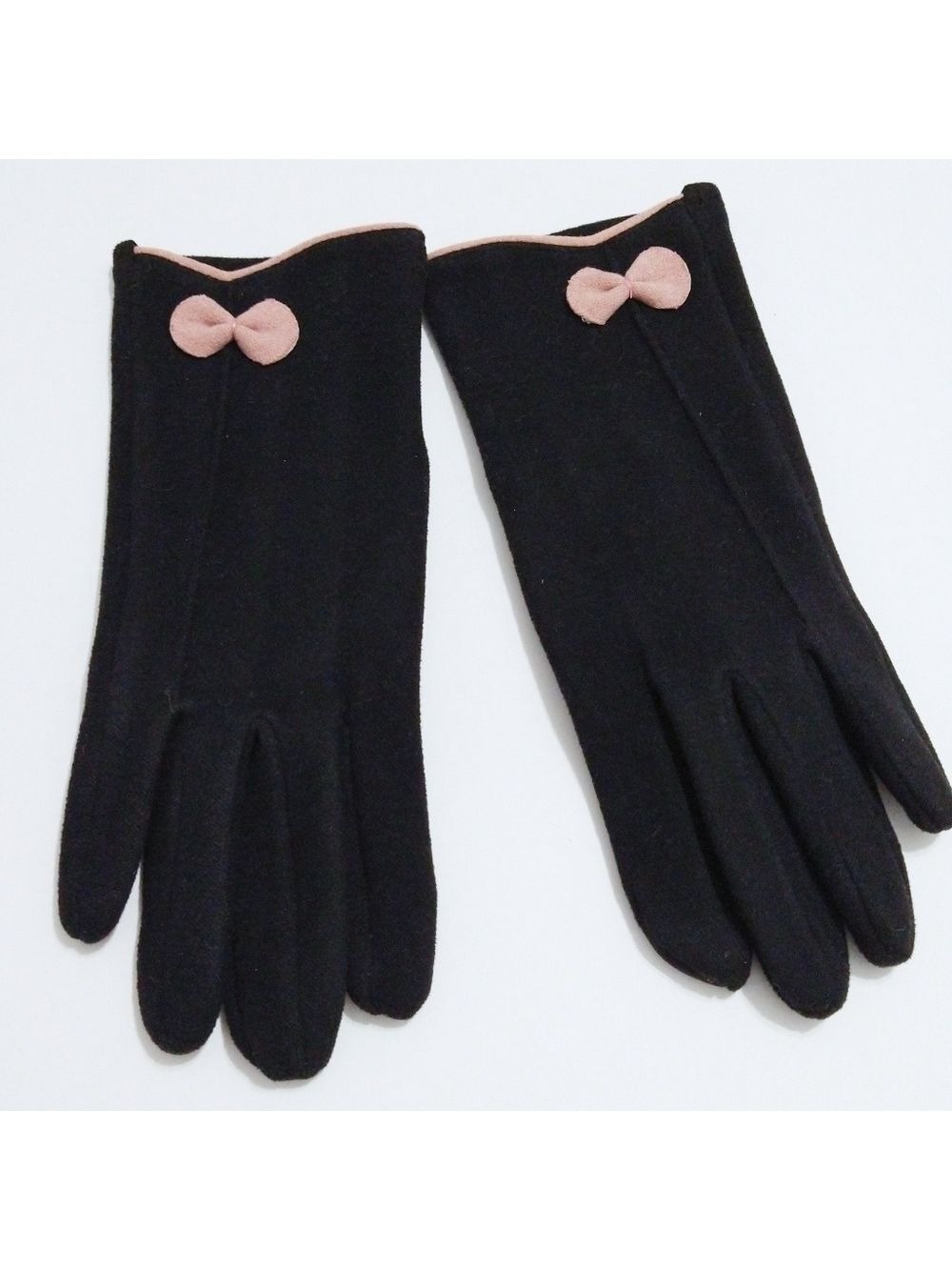 NWT Women's Faux Suede Black Gloves